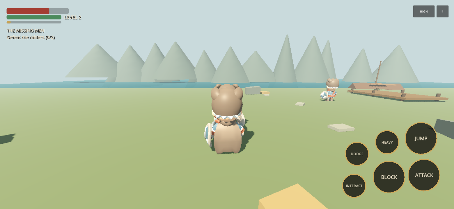 VARKELD player character facing a humanoid opponent